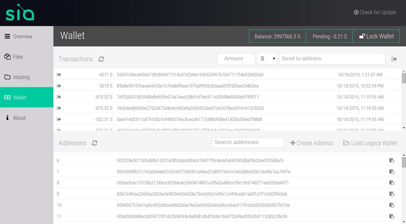 Siacoin онлайн кошелек
